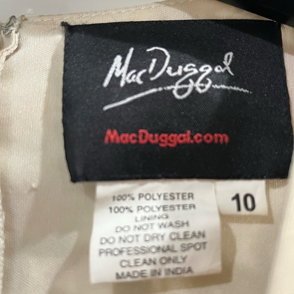 Mac Duggal Floral Embellished Long Sleeve Dress - Pink and Green - Picture 12 of 13